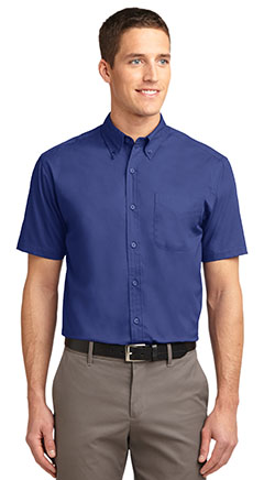 Mens Short Sleeve Wrinkle Resistant Shirt